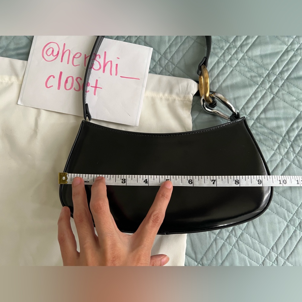 STAUD Black Leather Shoulder Bag - Picture 12 of 14